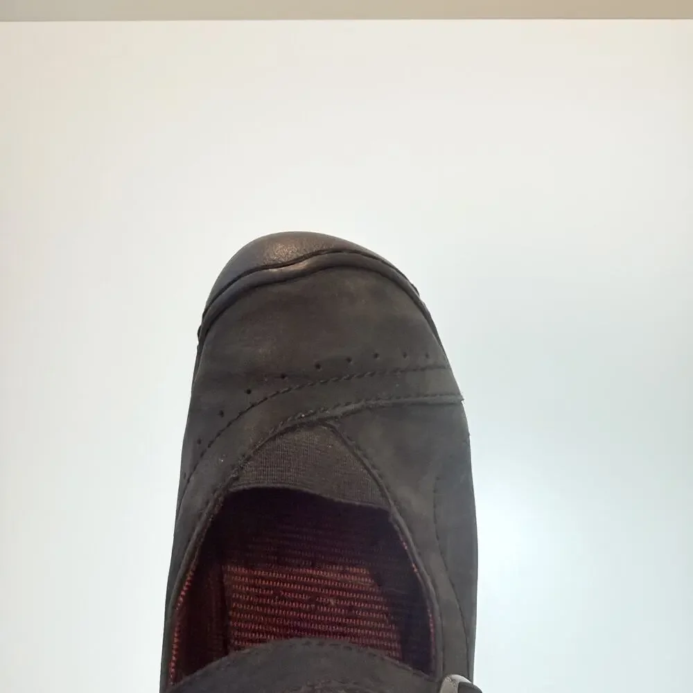 KEEN Womens 8.5 Black Leather Mary Jane Slip On Casual Comfort Walking Shoes